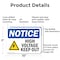 Signmission High Voltage Keep Out OSHA Notice Sign, Aluminum, 10in W x 7in L, 2PK OS-2PACK-NS-A-710-L-13508 - alternate 7
